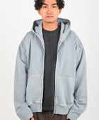 Beach Brains 'Bomber' Zip Hoodie in Steel