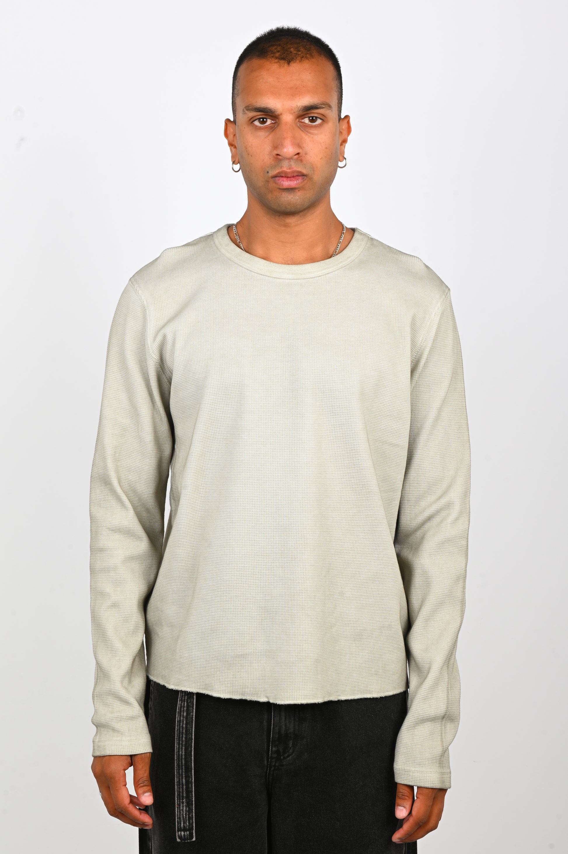 Beach Brains 'Drive' Waffle LS in Mechanic Wash