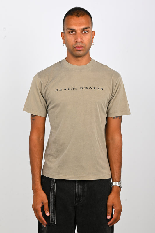Beach Brains 'Logo' Tide Tee in Desert