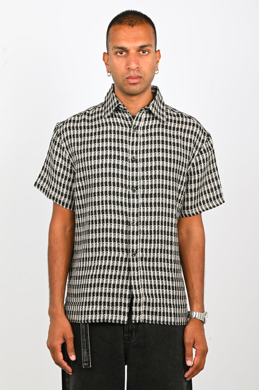 Beach Brains 'Hold' SS Shirt in Black/White