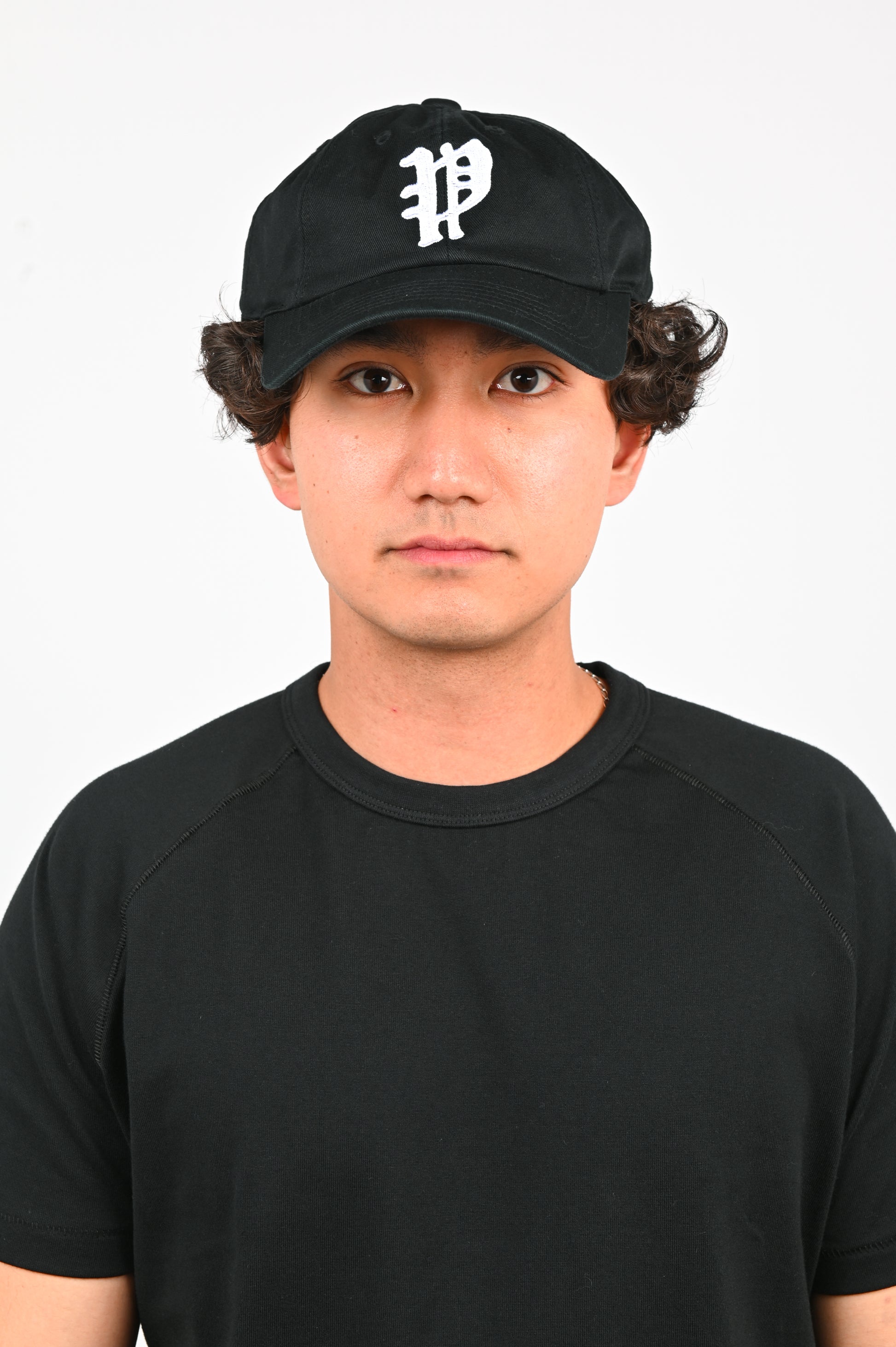 Pseushi 'Washed Twill' Baseball Cap in Black