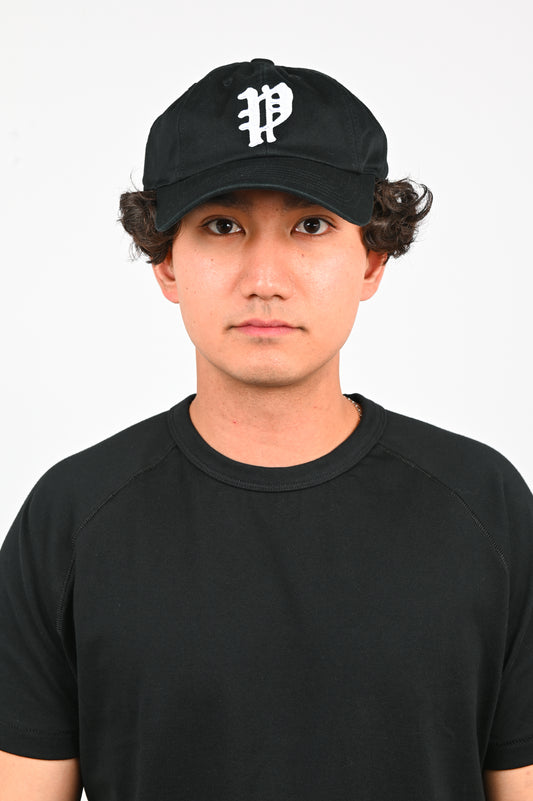 Pseushi 'Washed Twill' Baseball Cap in Black