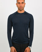 Bidi 'Al' Raglan Long Sleeve Top in Blue Stripe
