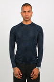 Bidi 'Al' Raglan Long Sleeve Top in Blue Stripe