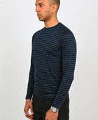 Bidi 'Al' Raglan Long Sleeve Top in Blue Stripe