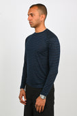 Bidi 'Al' Raglan Long Sleeve Top in Blue Stripe