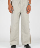 Candice Nylon Track Pants in Light Grey