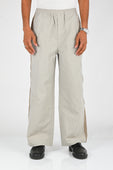 Candice Nylon Track Pants in Light Grey