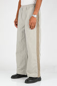 Candice Nylon Track Pants in Light Grey