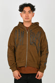 Candice 'Razor' Zip Hoodie in Brown