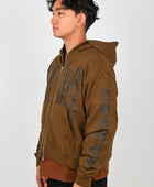 Candice 'Razor' Zip Hoodie in Brown