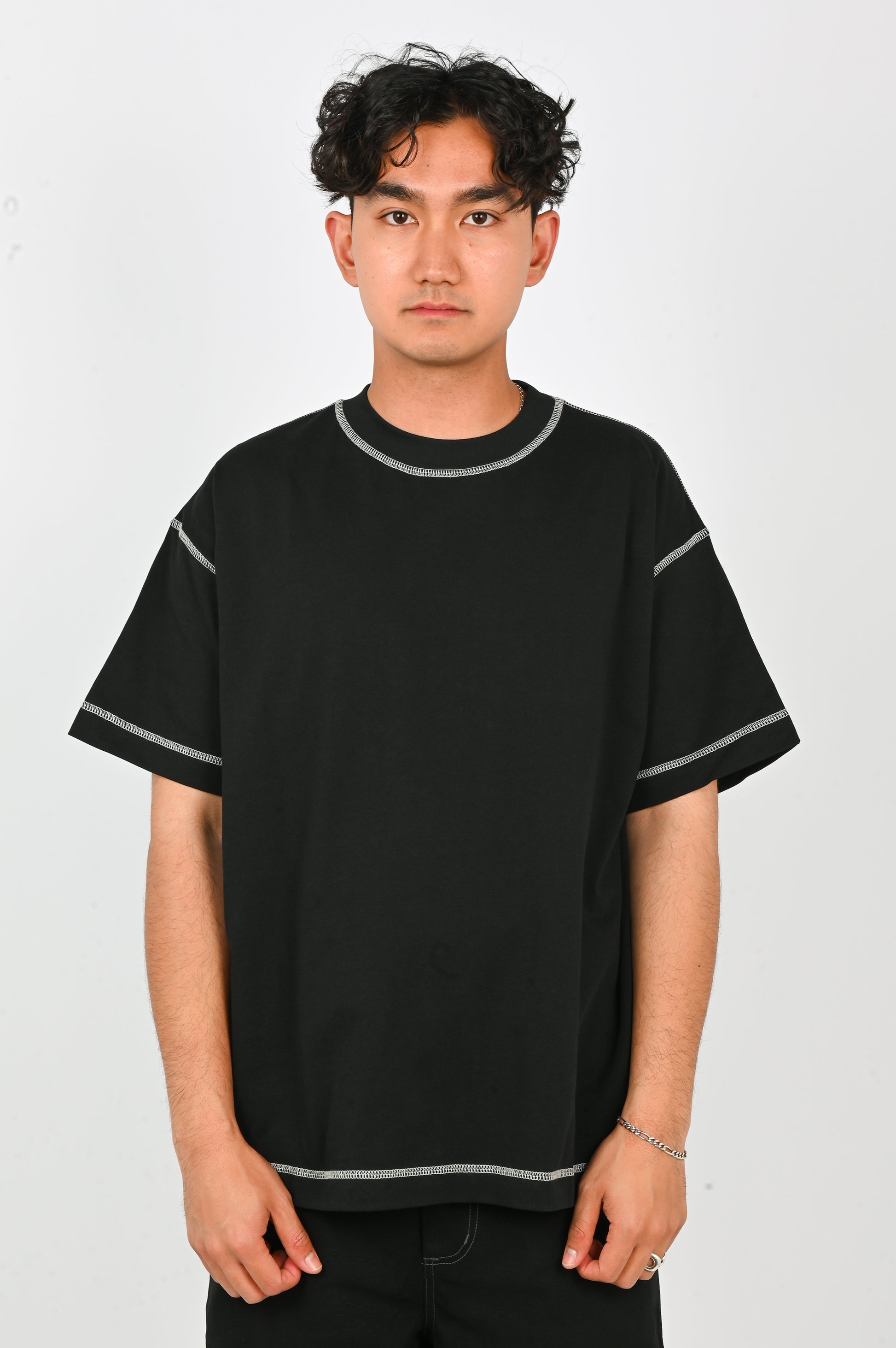 Candice 'Contrast' Tee in Black