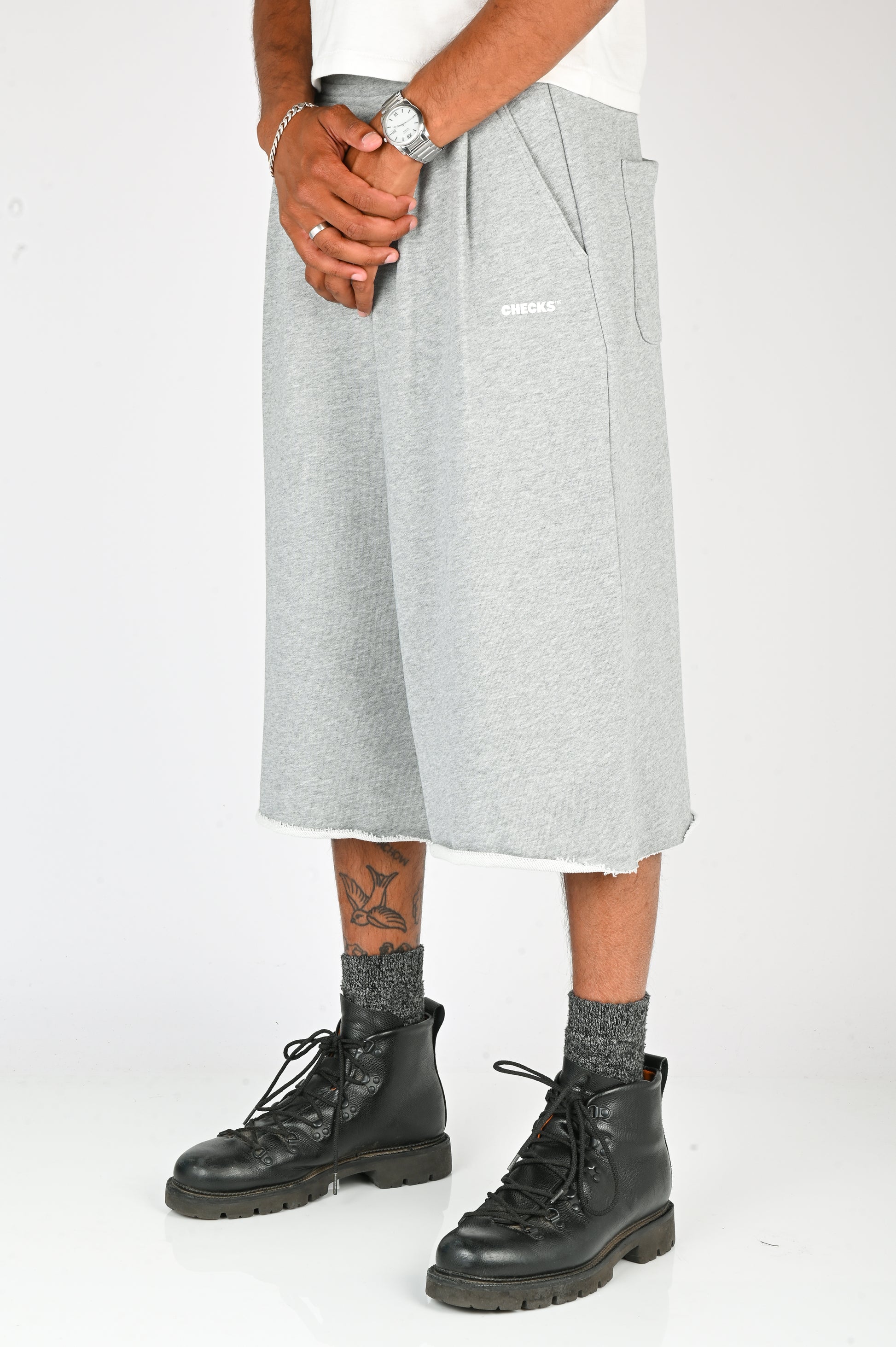 Checks 'Lark' Sweat Shorts in Grey