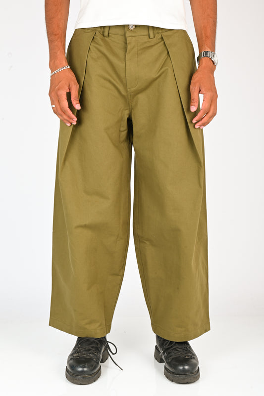 Checks 'Hakama' Pants in Olive