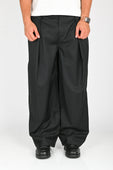 Checks 'Hakama' Pants in Black Wool