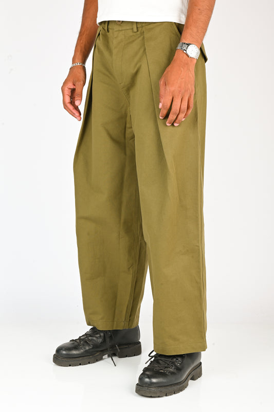 Checks 'Hakama' Pants in Olive