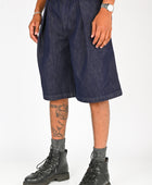 Checks 'Hakama' Shorts in Indigo