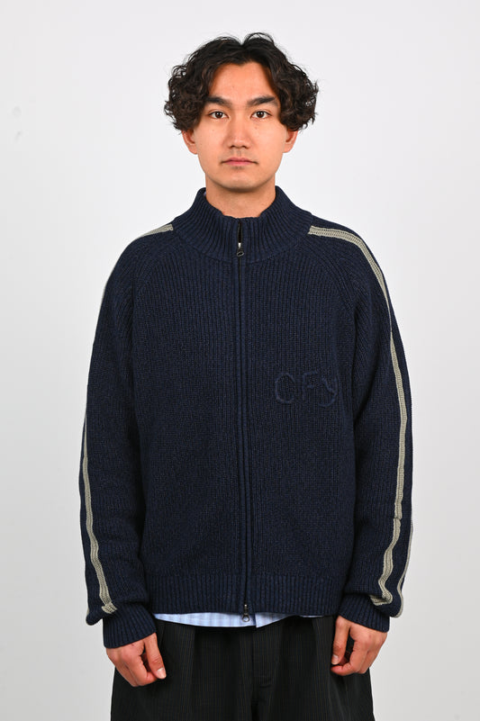 Candice 'Wolfe' Zip Knit in Navy
