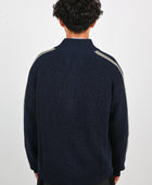 Candice 'Wolfe' Zip Knit in Navy