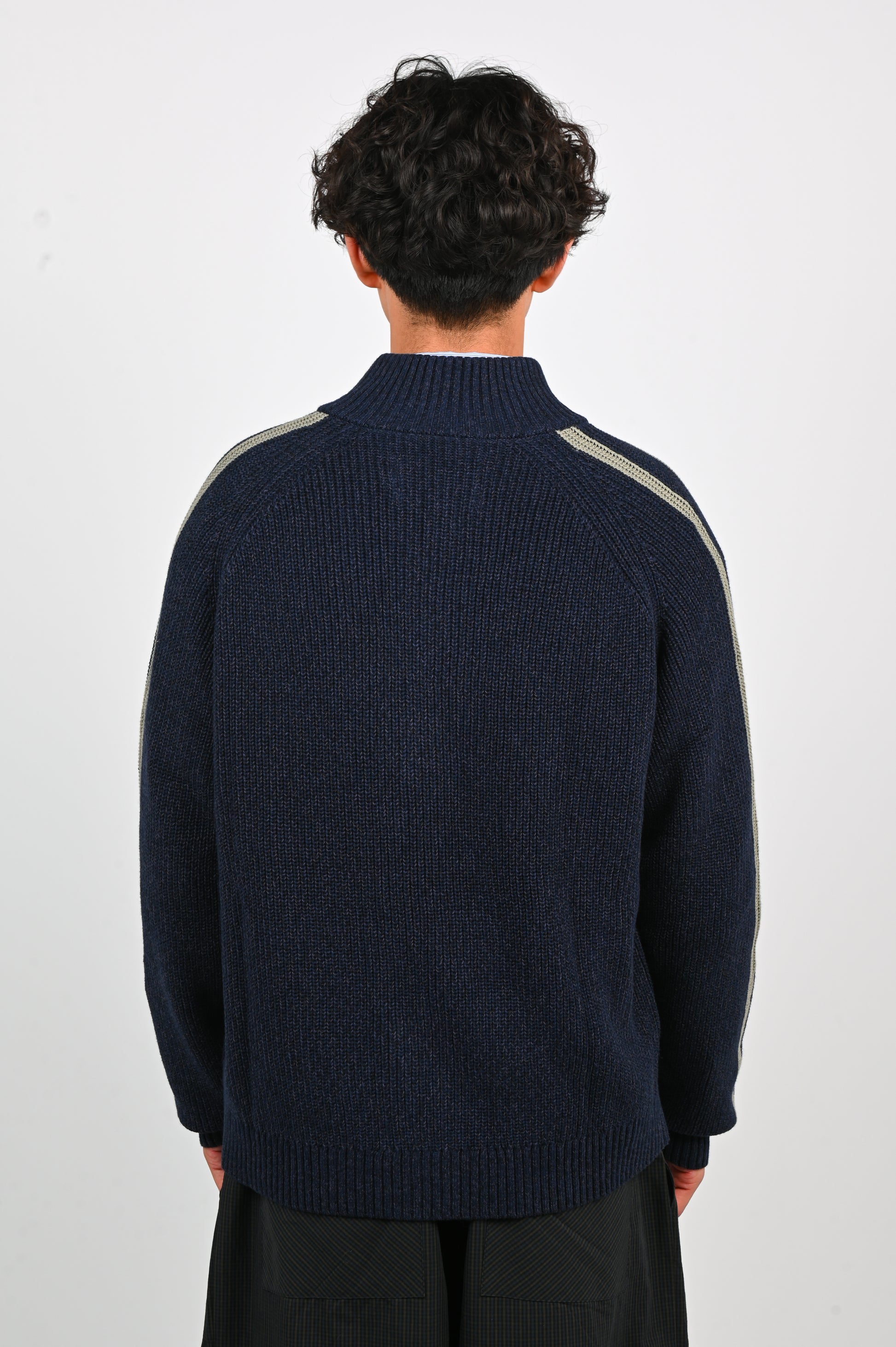 Candice 'Wolfe' Zip Knit in Navy