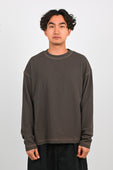 Candice Waffle LS Tee in Mud