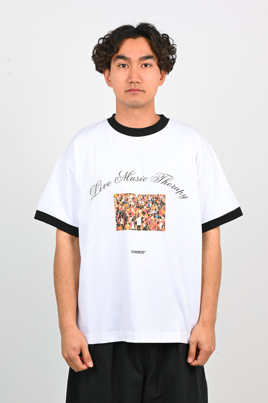 Candice 'LMT Ringer' Tee in White