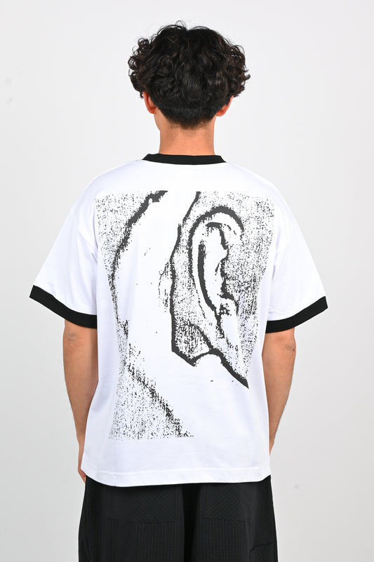Candice 'LMT Ringer' Tee in White