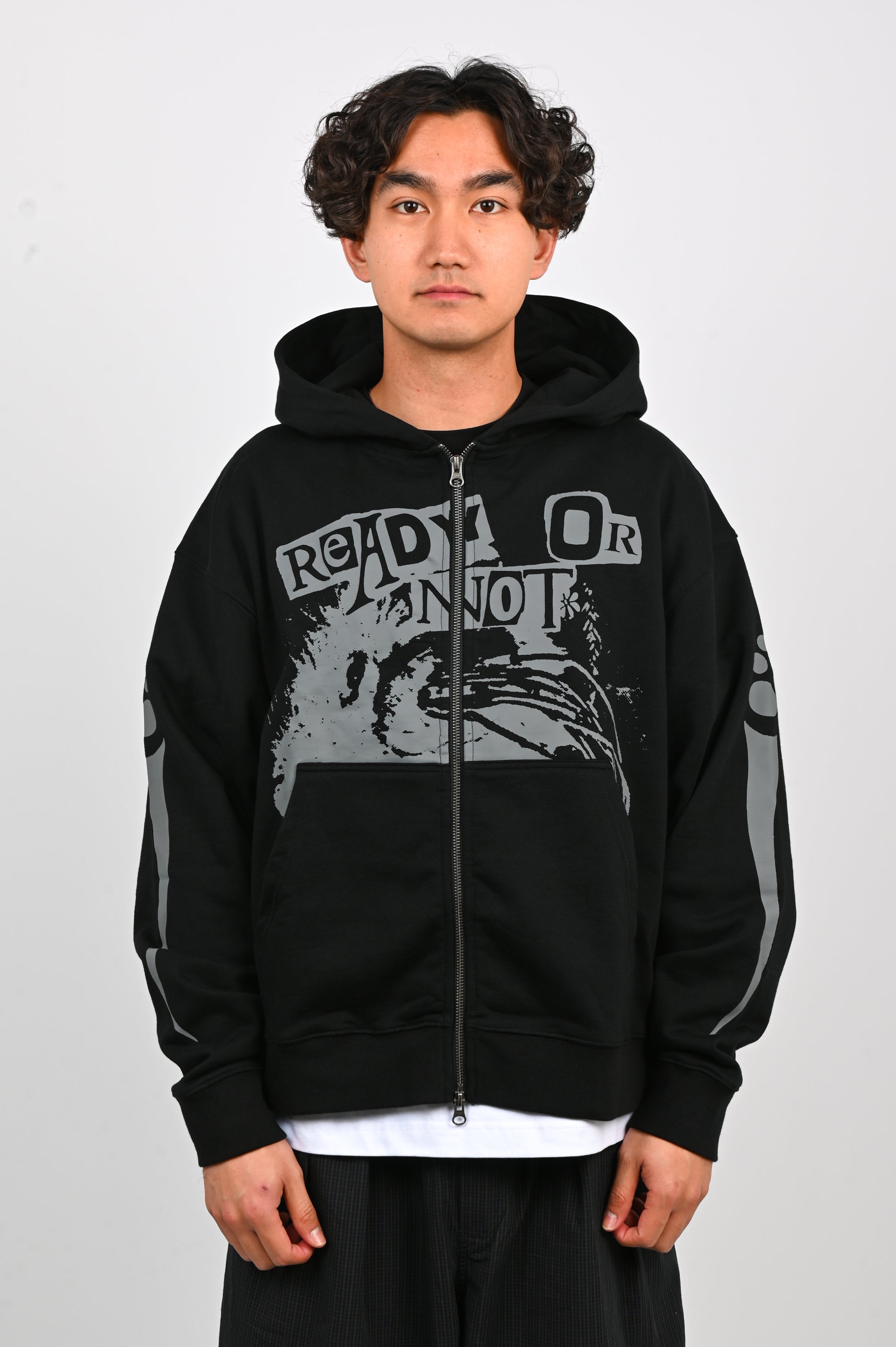 Candice 'Ready' Zip Hoodie in Black