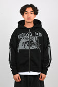 Candice 'Ready' Zip Hoodie in Black