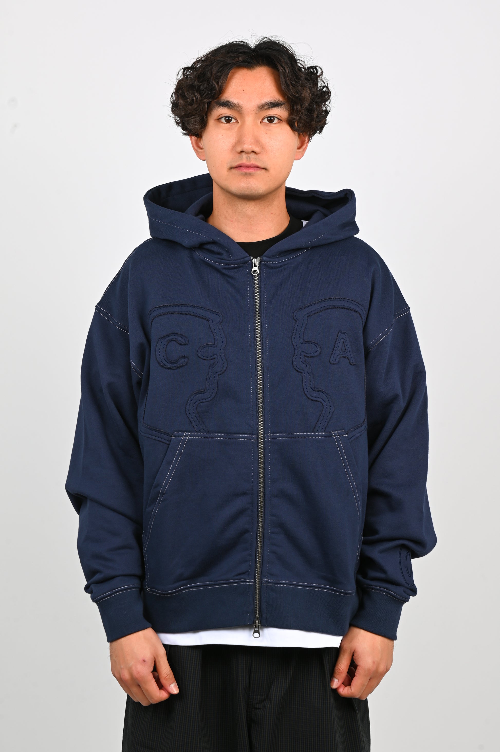 Candice 'Watcher' Zip Hoodie in Navy