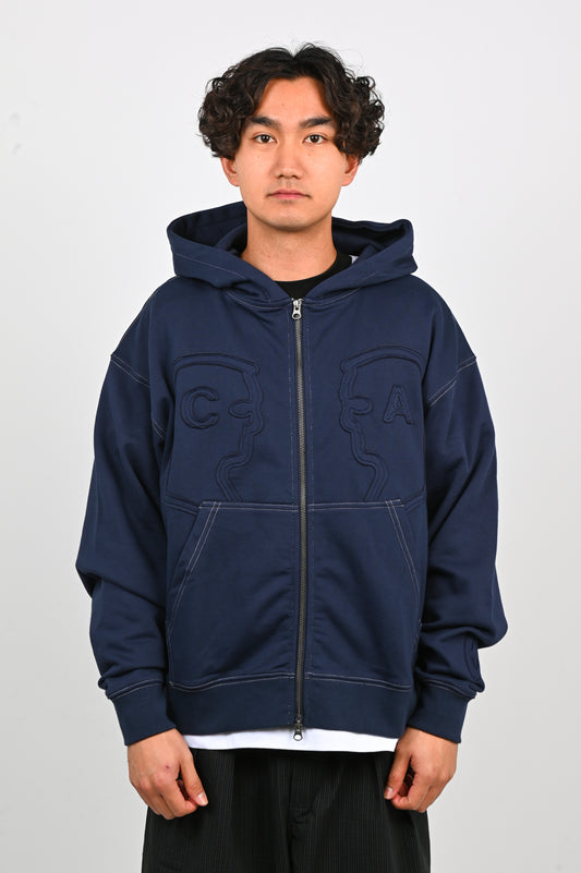 Candice 'Watcher' Zip Hoodie in Navy
