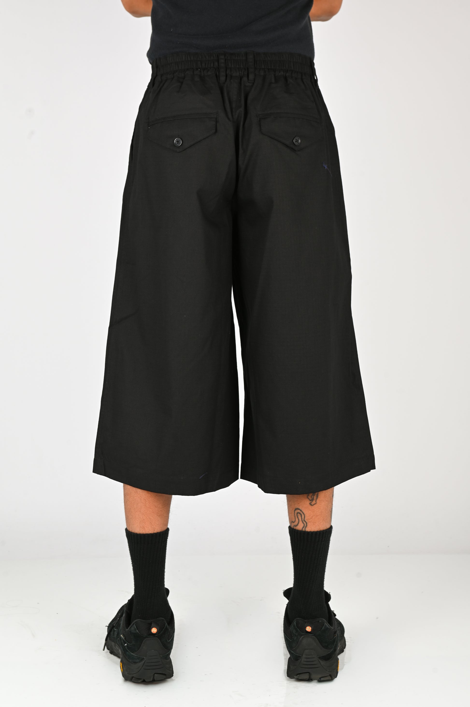 Checks Downtown Hakama Shorts V2 in Black Ripstop