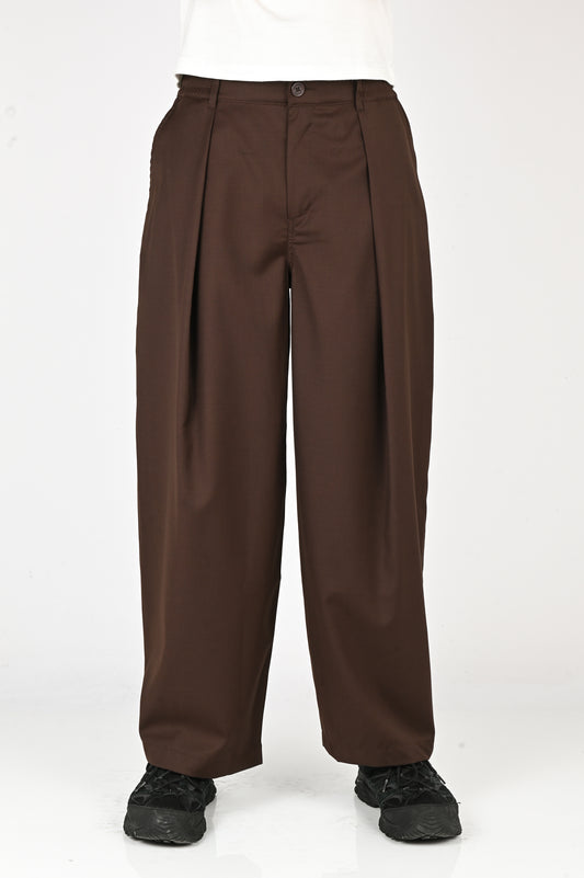 Checks 'Hakama' Pants in Cocoa Wool