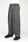 Checks 'Hakama' Pants in Charcoal Pinstripe