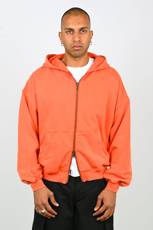 Checks Downtown Lark Zip Hoodie in Orange