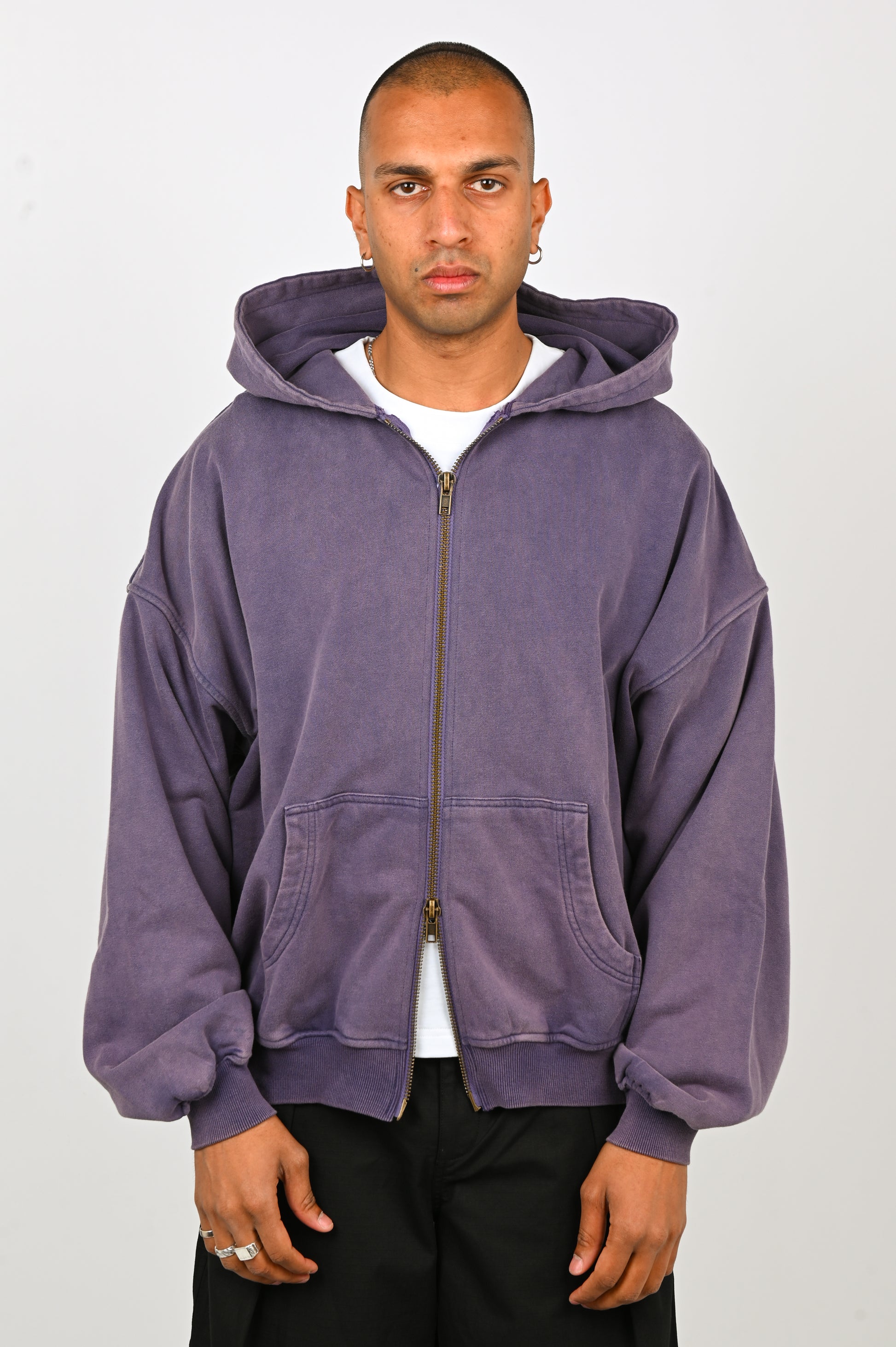 Checks Downtown Lark Zip Hoodie in Purple