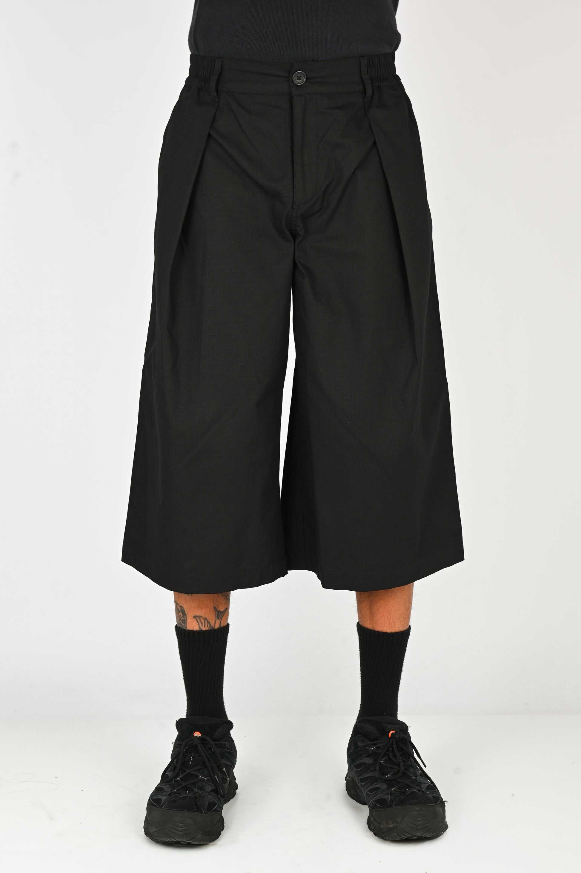 Checks Downtown Hakama Shorts V2 in Black Ripstop