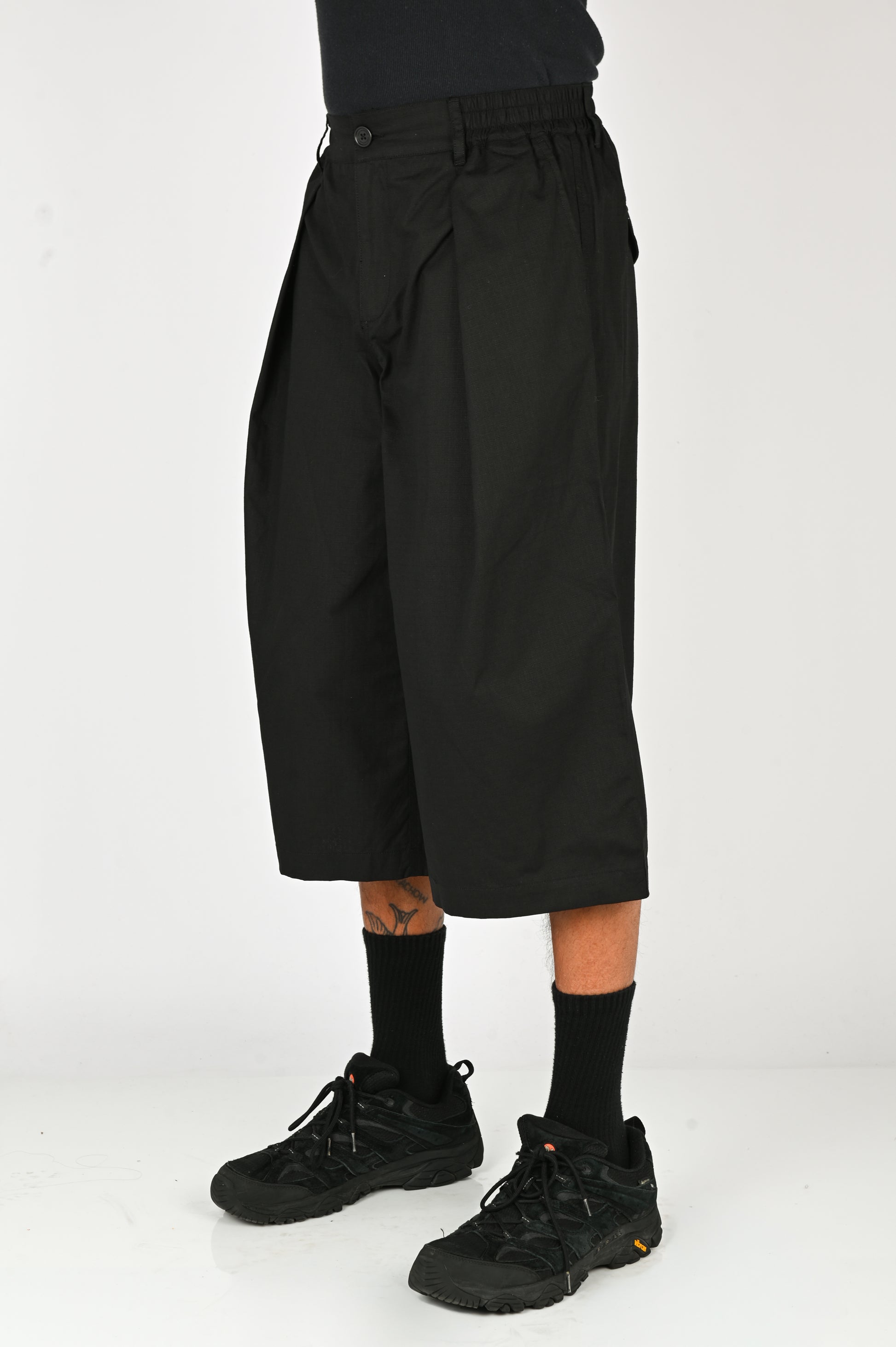 Checks Downtown Hakama Shorts V2 in Black Ripstop