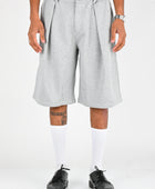 Checks 'Hakama' Shorts in Athletic Grey Terry