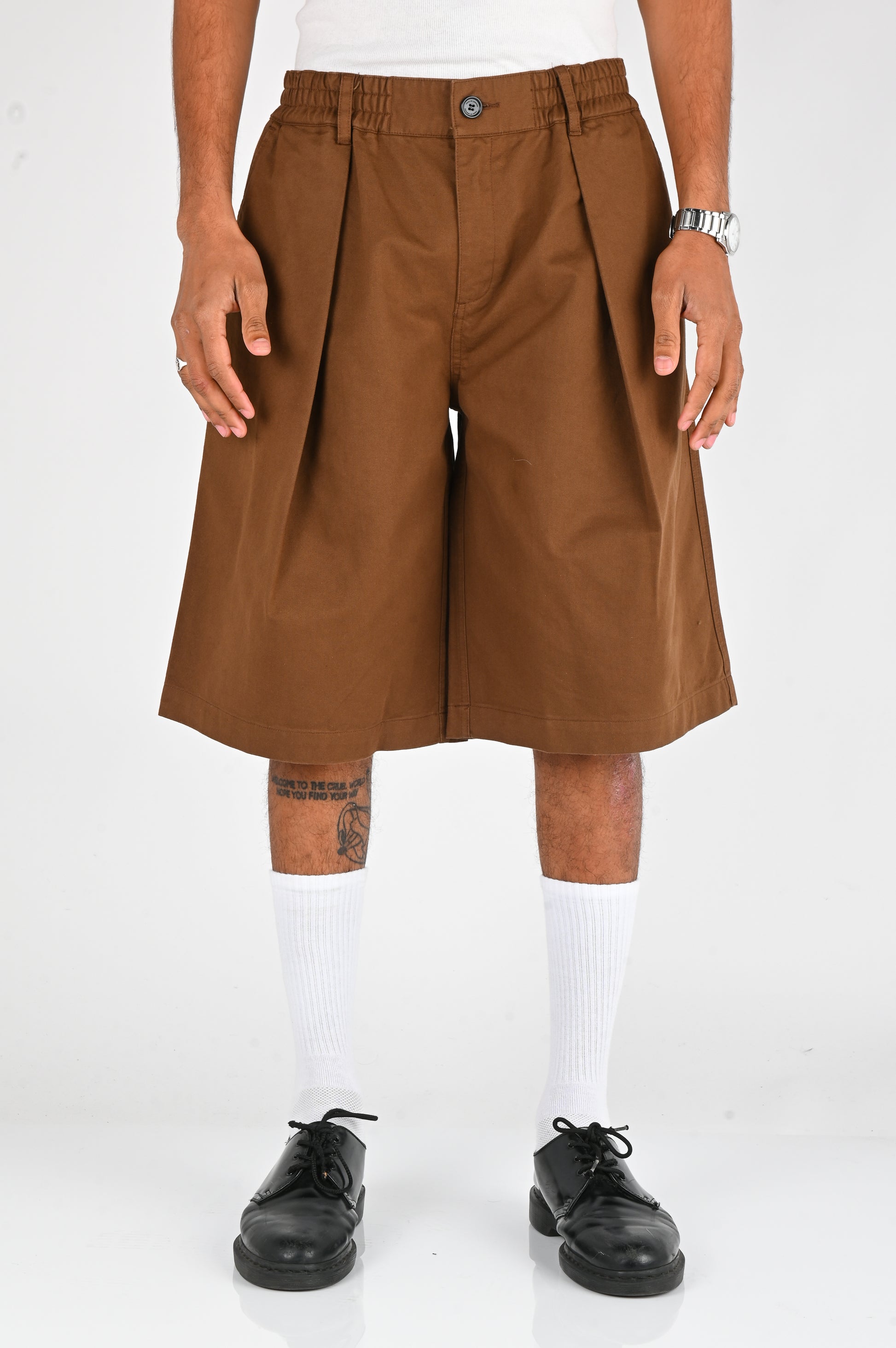 Checks 'Hakama' Shorts in Brown