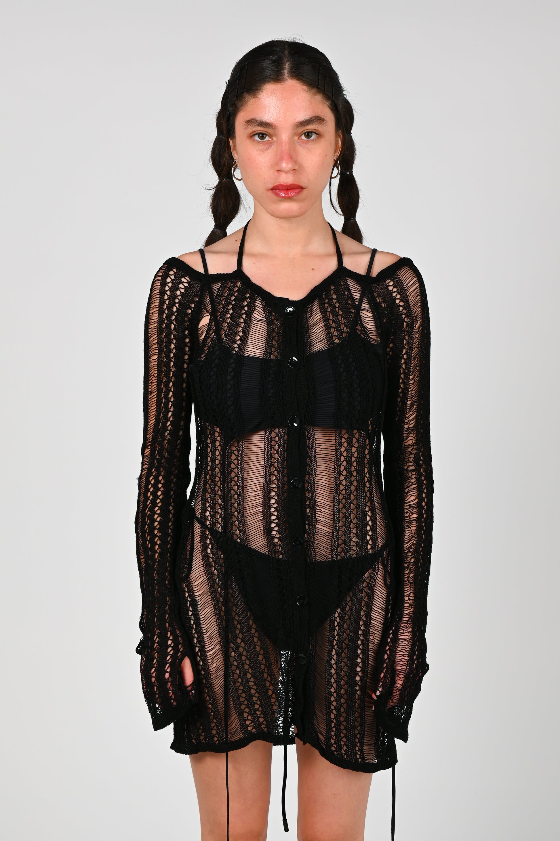 Erik Yvon 'Mini Crochet' Dress