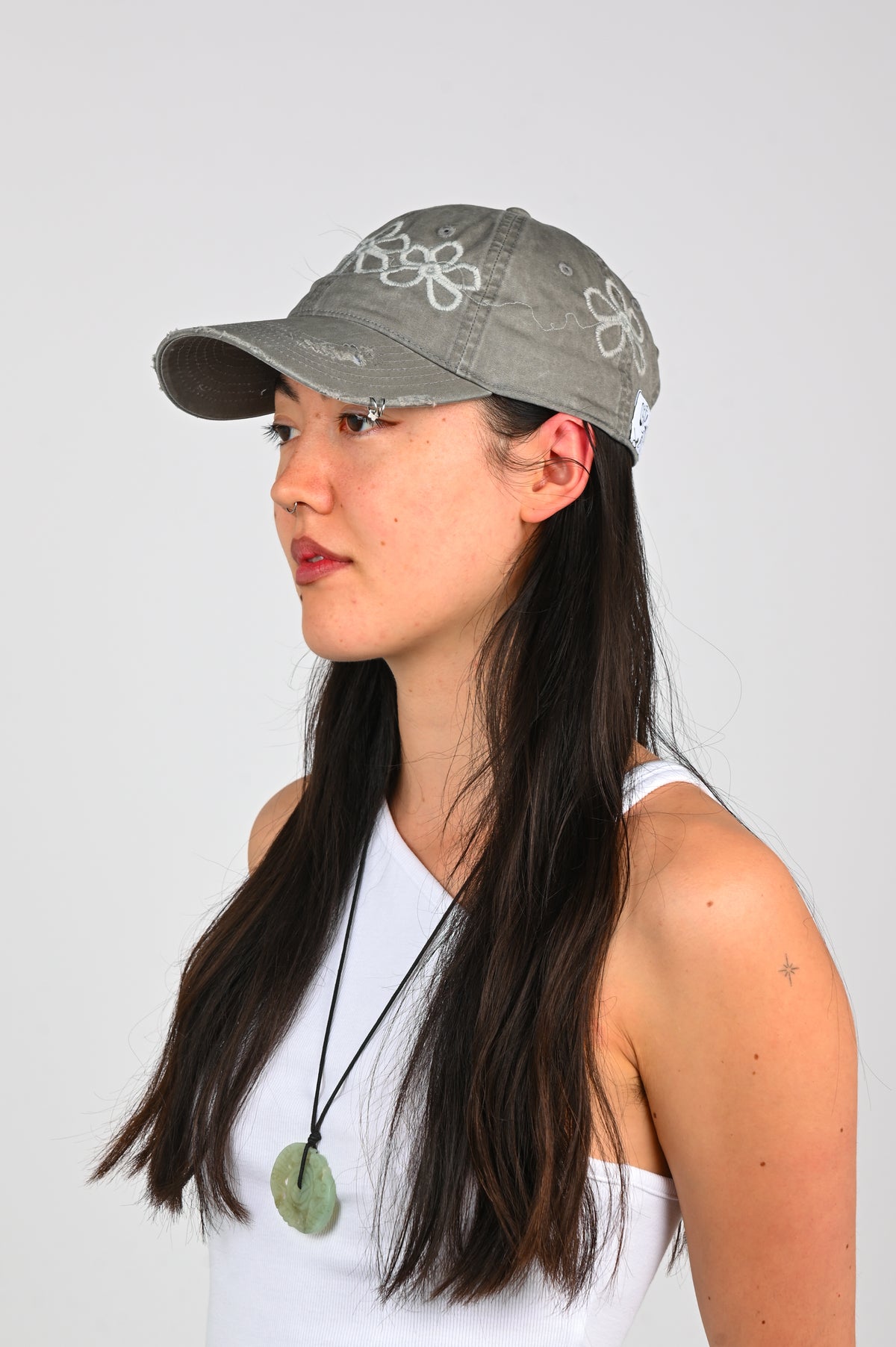 Die Horny 'Faded Grey Daisies' Cap