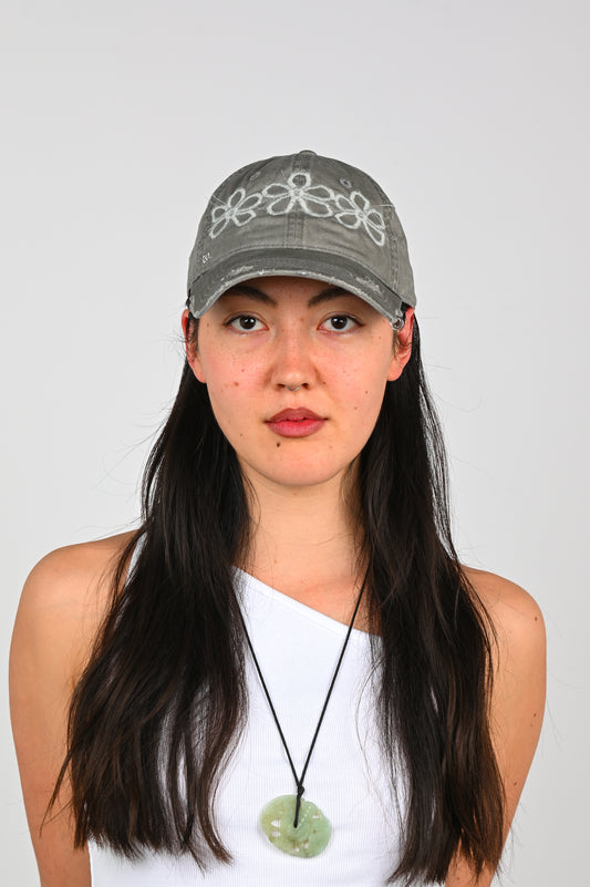 Die Horny 'Faded Grey Daisies' Cap