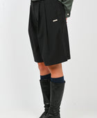 ESS·BEE Pinstripe Shorts in Black