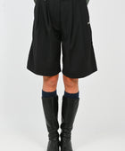 ESS·BEE Pinstripe Shorts in Black