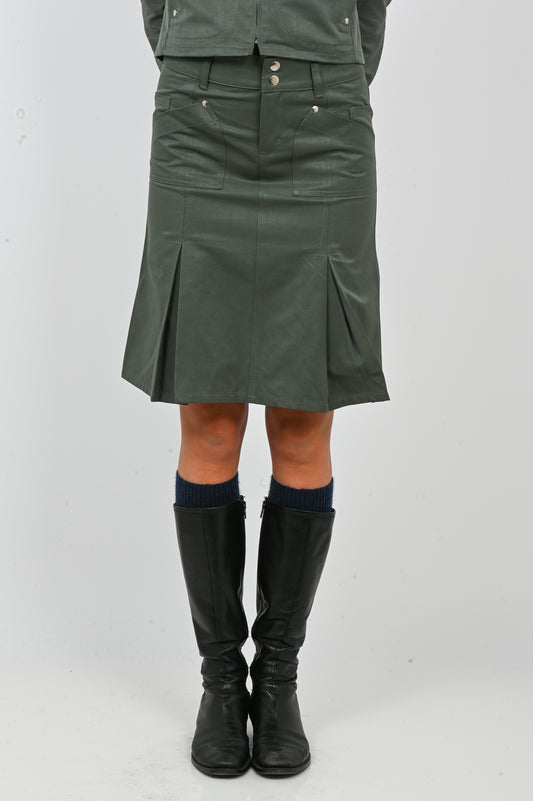 ESS·BEE 'Utility' Skirt in Dusty Olive