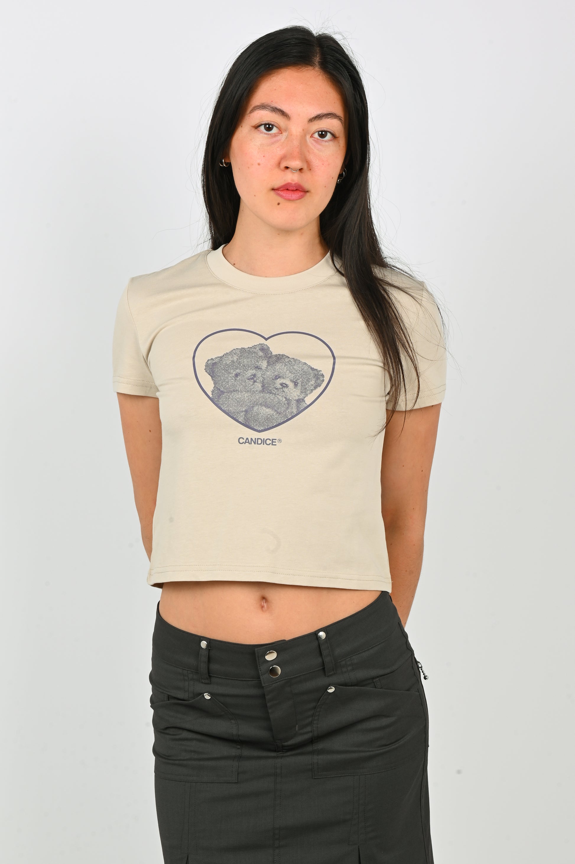 Candice 'Together' Baby Tee in Mushroom