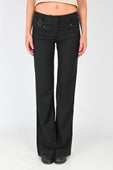 ESS·BEE Bootcut Pinstripe Trouser in Black