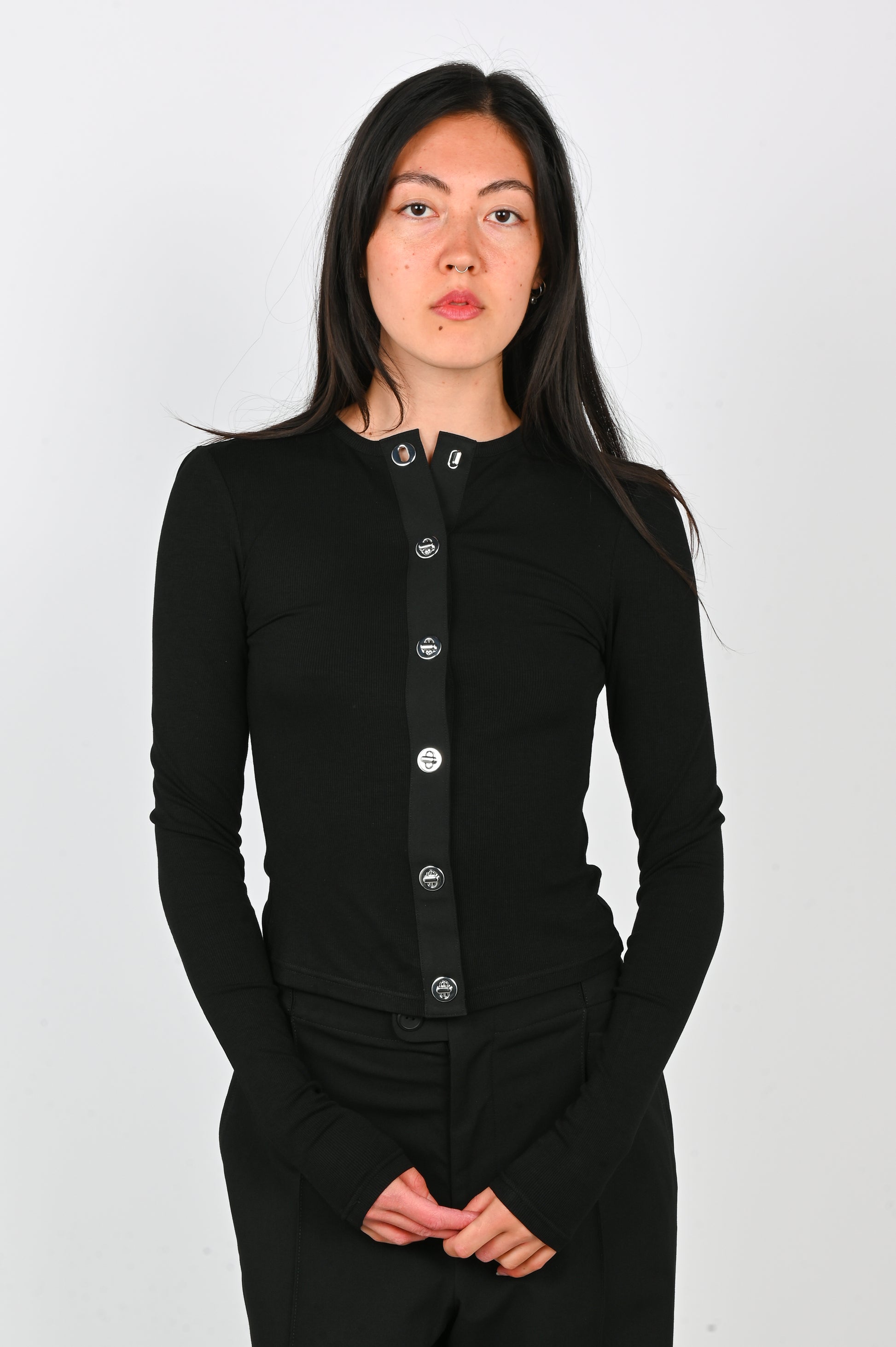 KOURH 'Latch Rib' Cardi Top