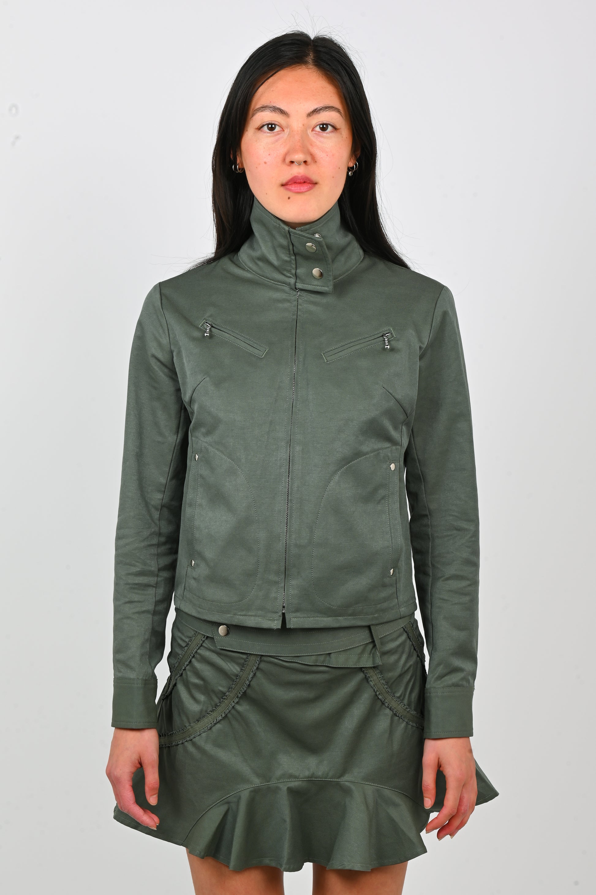 ESS·BEE Tracksuit Jacket in Dusty Olive